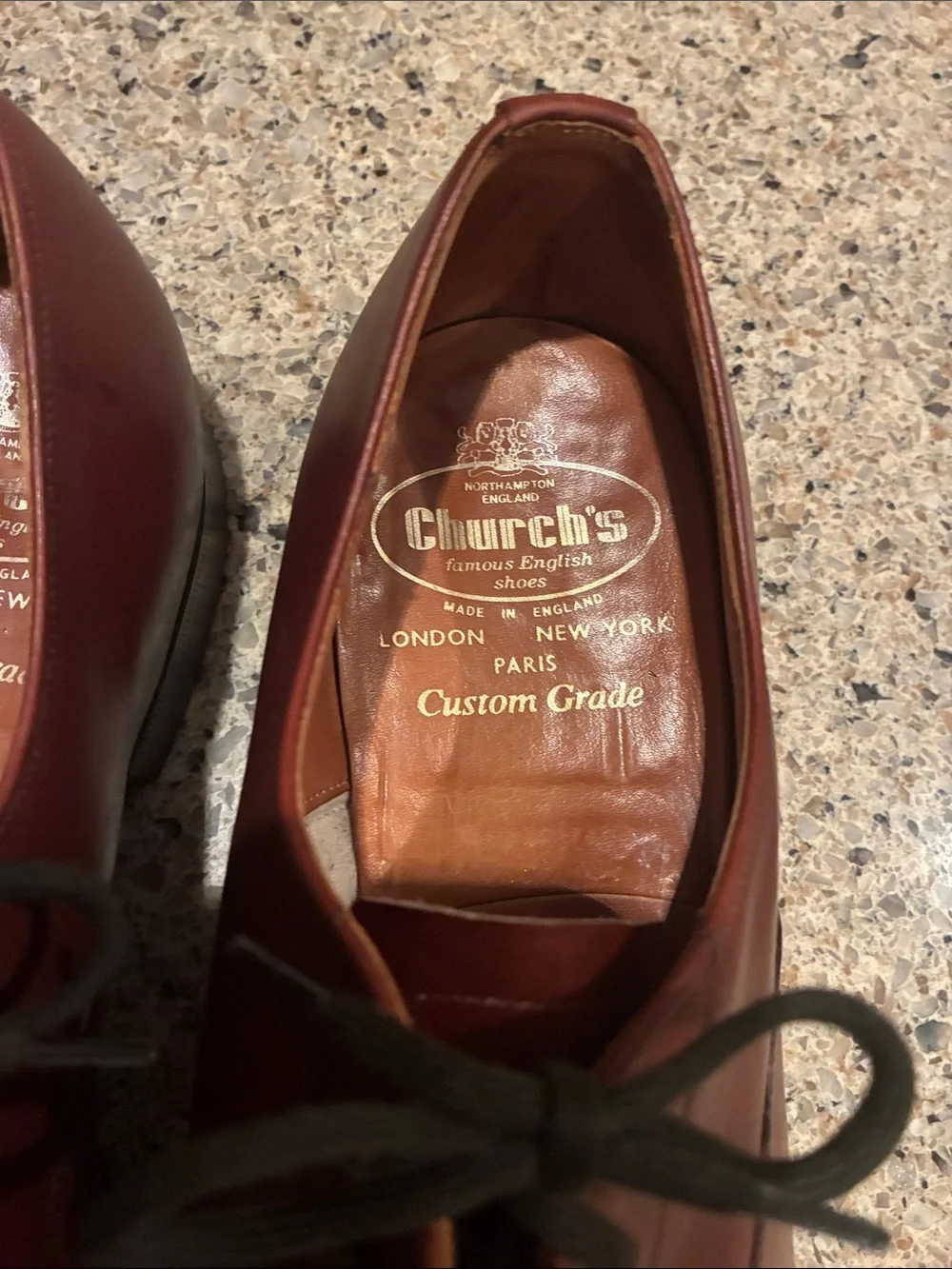 Men’s 10D Church's Men's Brown Cap-Toe Oxford Leather Dress Shoes
